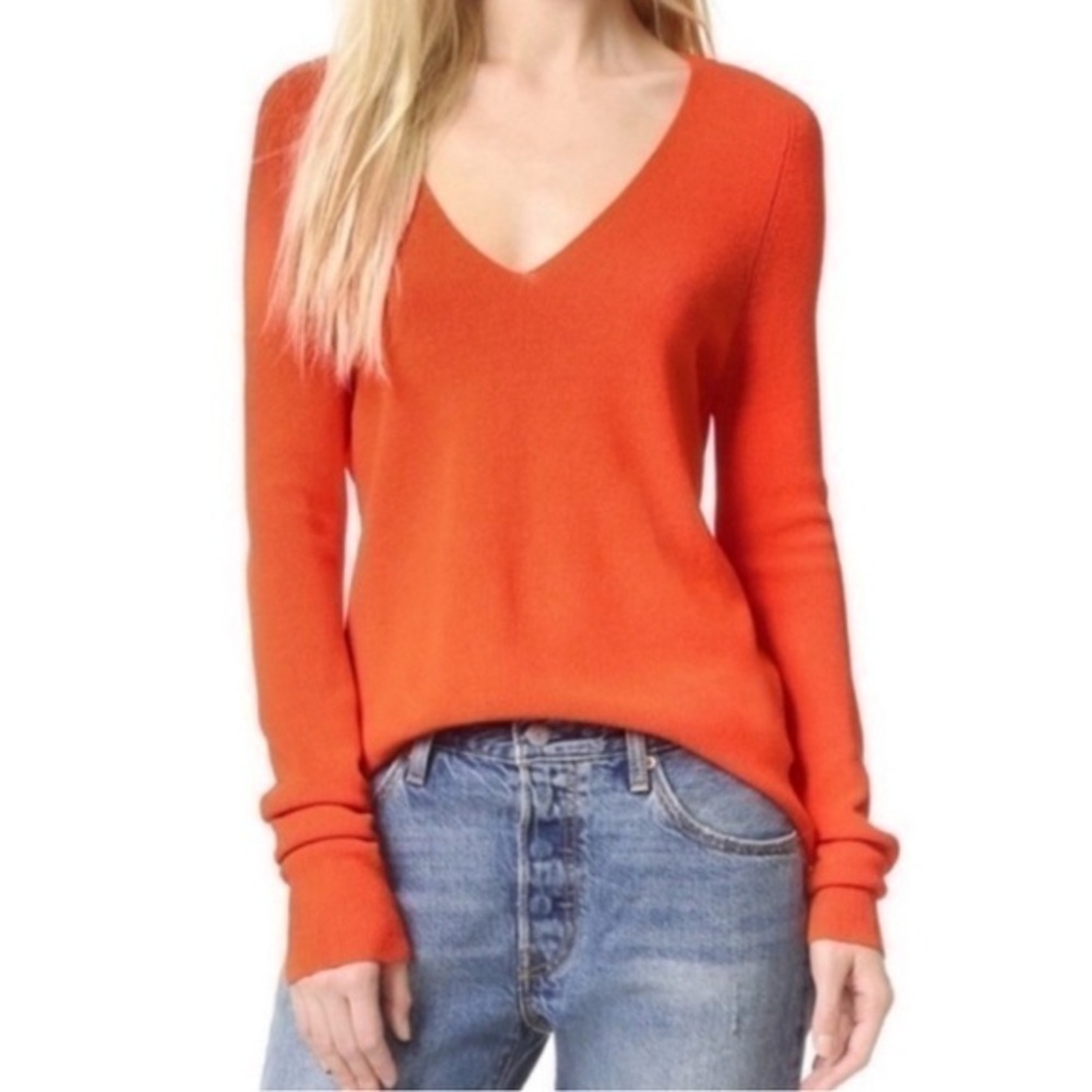A.L.C Orange v neck sweater